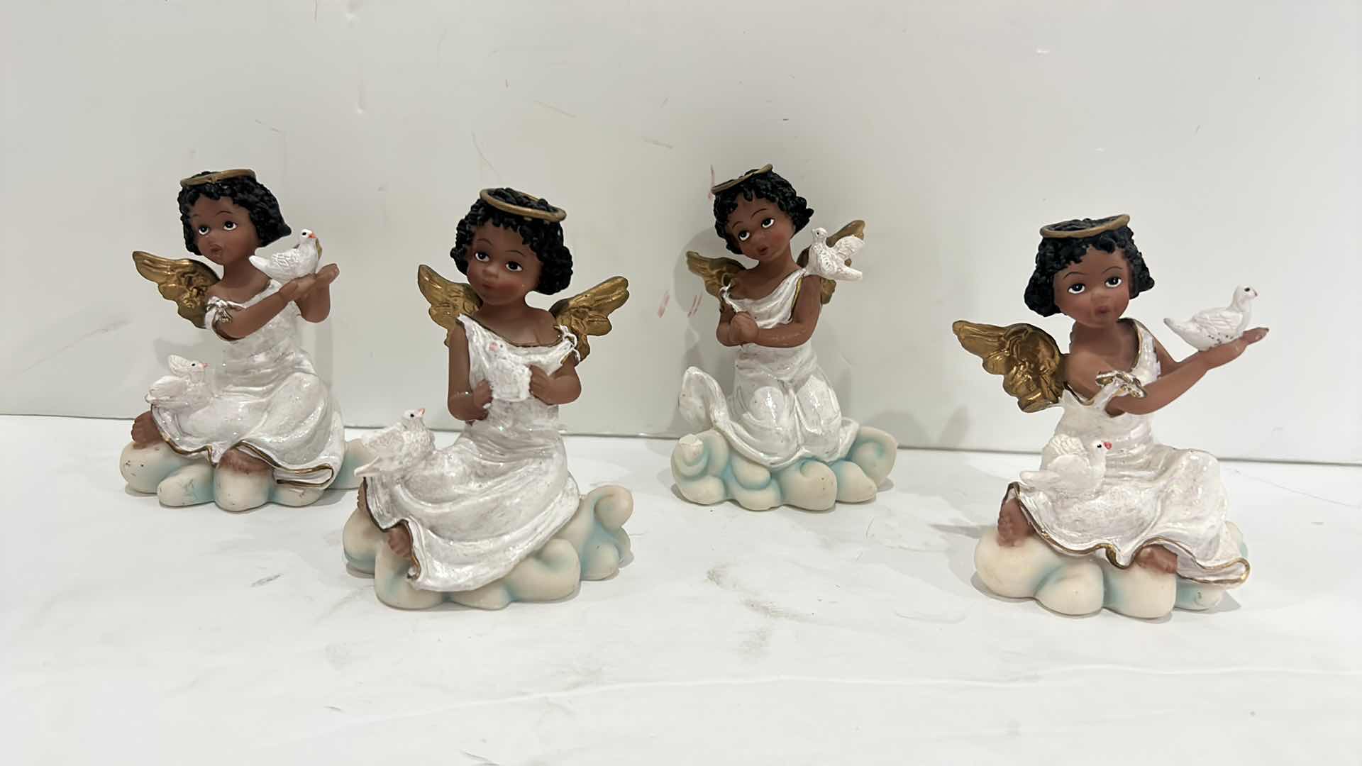 Photo 1 of 4 CERAMIC ANGEL FIGURES H4”