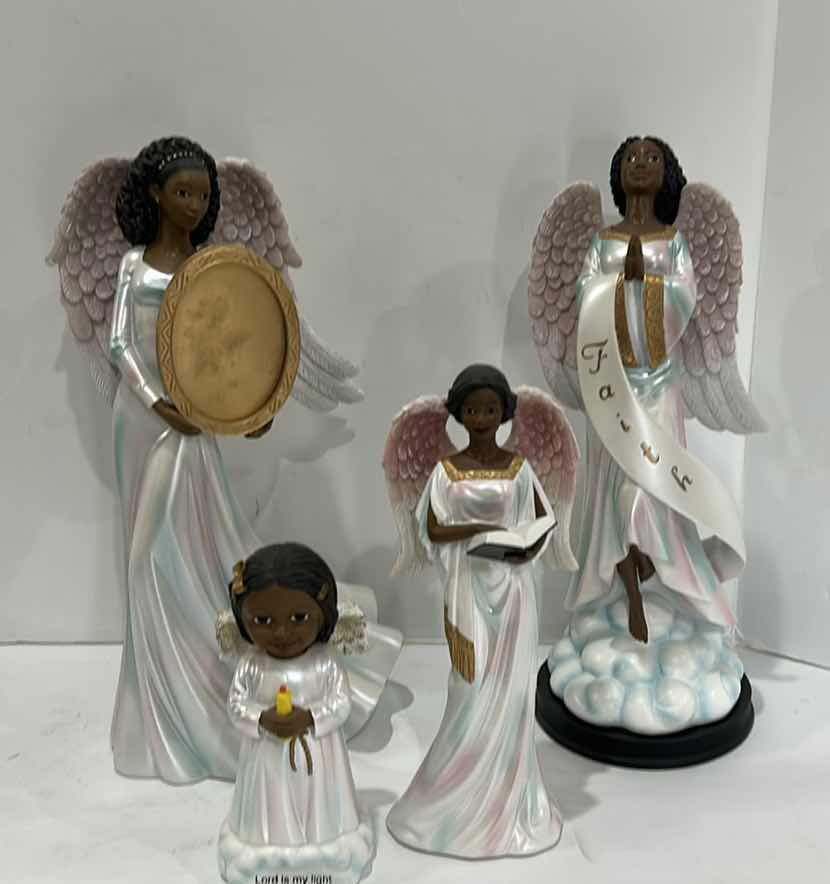 Photo 1 of 4 ANGEL FIGURINES TALLEST 13”