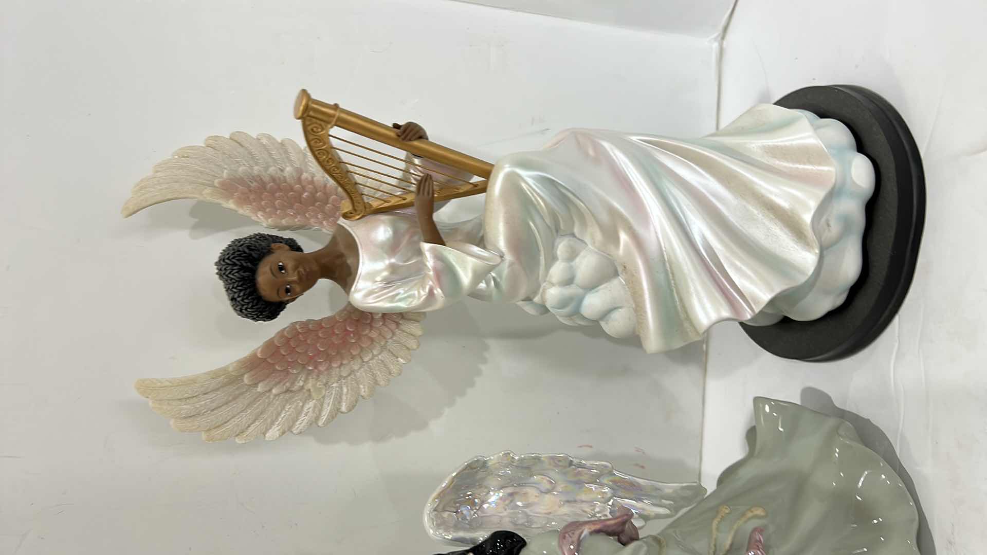 Photo 2 of 3 ANGEL FIGURINES TALLEST H15”- 1 IS MUSICAL