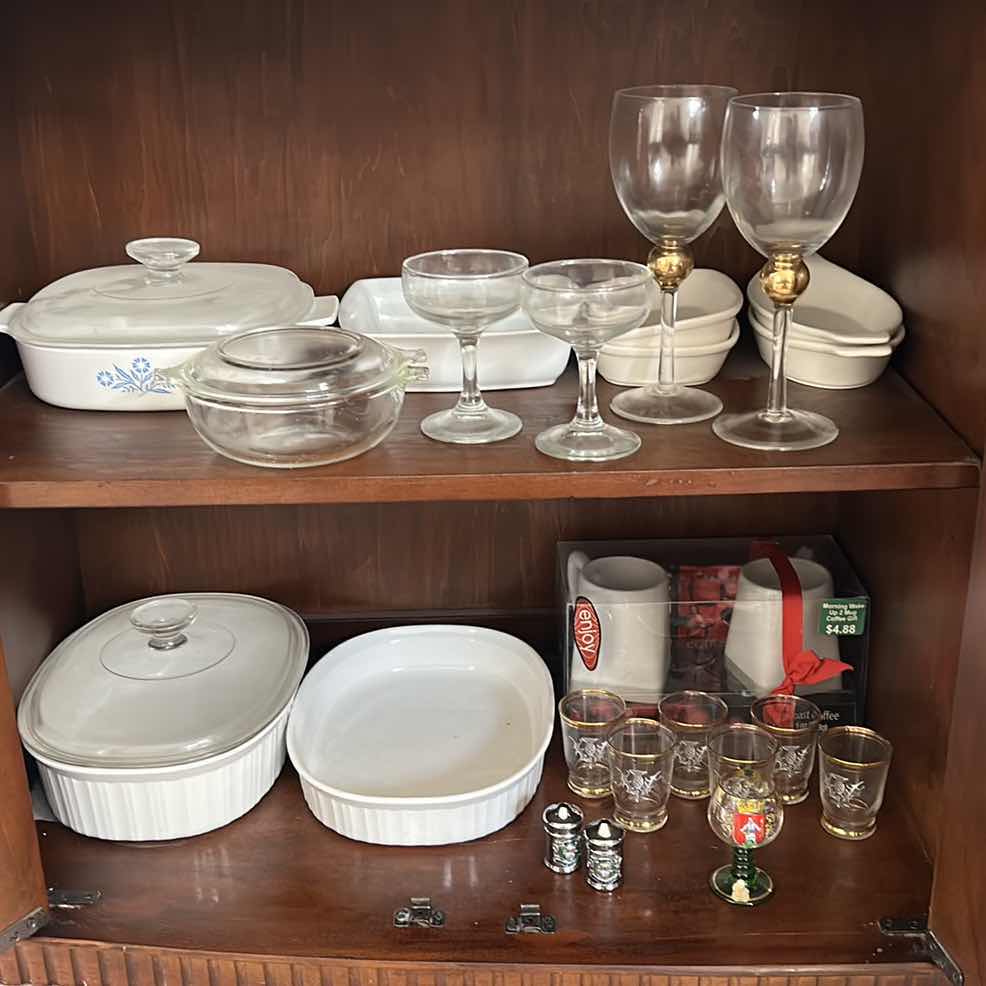 Photo 1 of CONTENTS OF CHINA CABINET- CORNING-WARE AND MORE