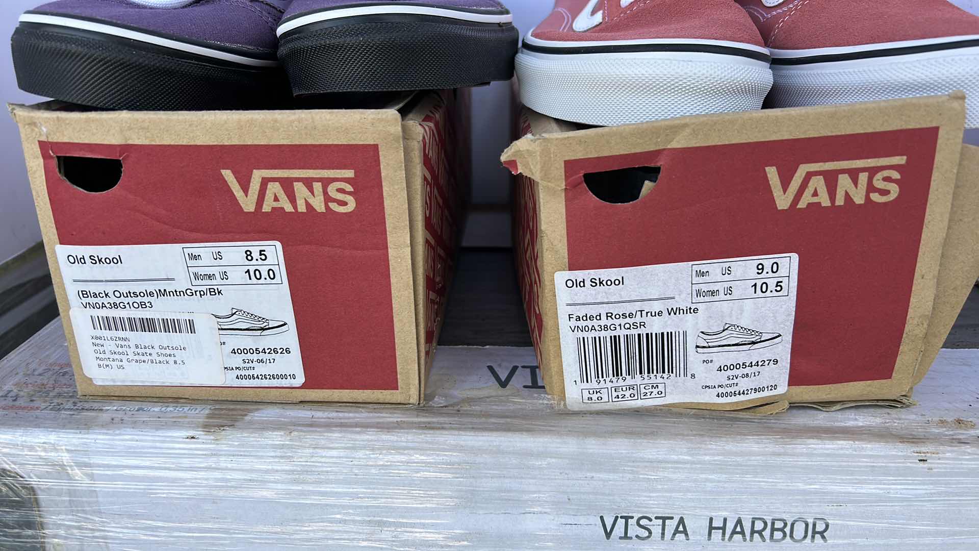 Photo 4 of 2 PAIR OLD SKOOL OFF THE WALL VANS MEN 9 and 9.5 WOMEN 10 and 10.5