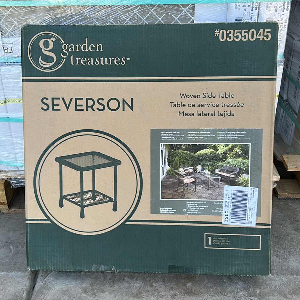 Photo 2 of NEW IN BOX GARDEN TREASURES SEVERSON OUTDOOR WOVEN SIDE TABLE