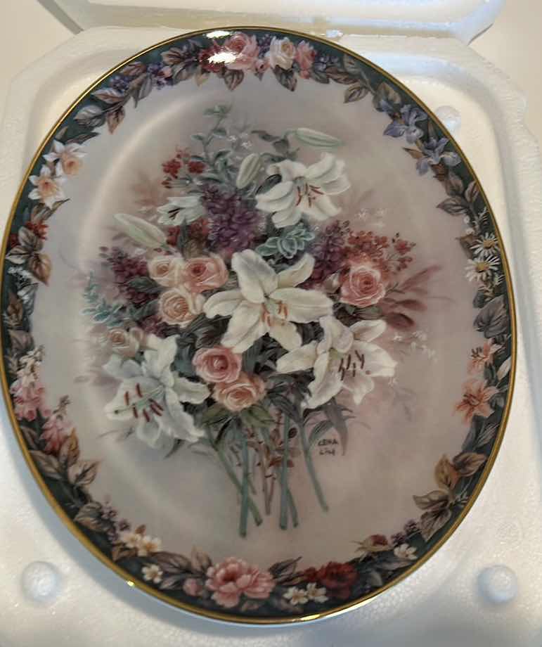 Photo 1 of AUTHENTIC ORIGINAL LIMITED EDITION “EVERLASTING” BY LENA LIU PORCELAIN PLATE 6 1/2” x 8 3/4”