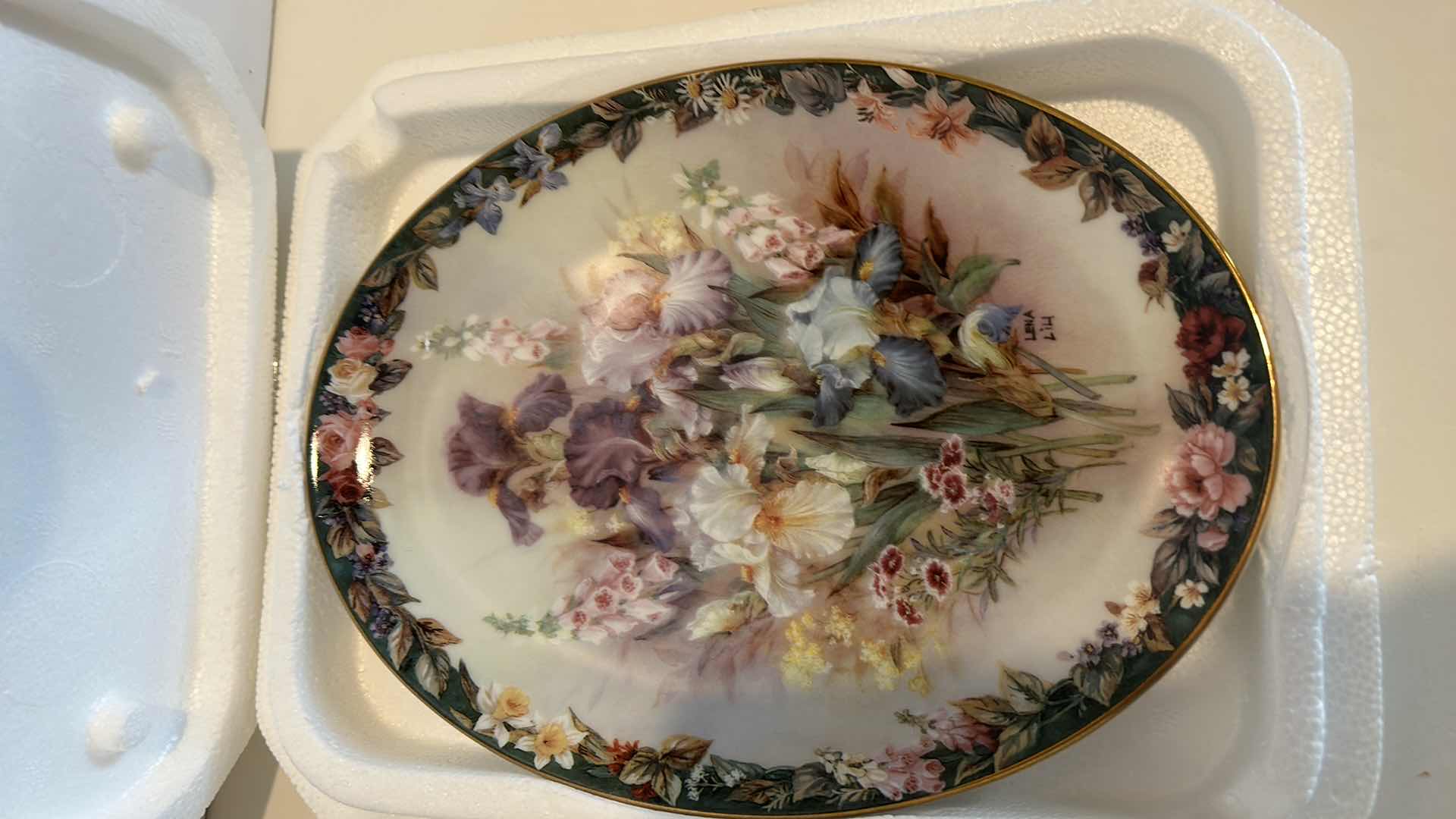 Photo 2 of AUTHENTIC ORIGINAL LIMITED EDITION “CHERISH” BY LENA LIU PORCELAIN PLATE 6 1/2” x 8 3/4”