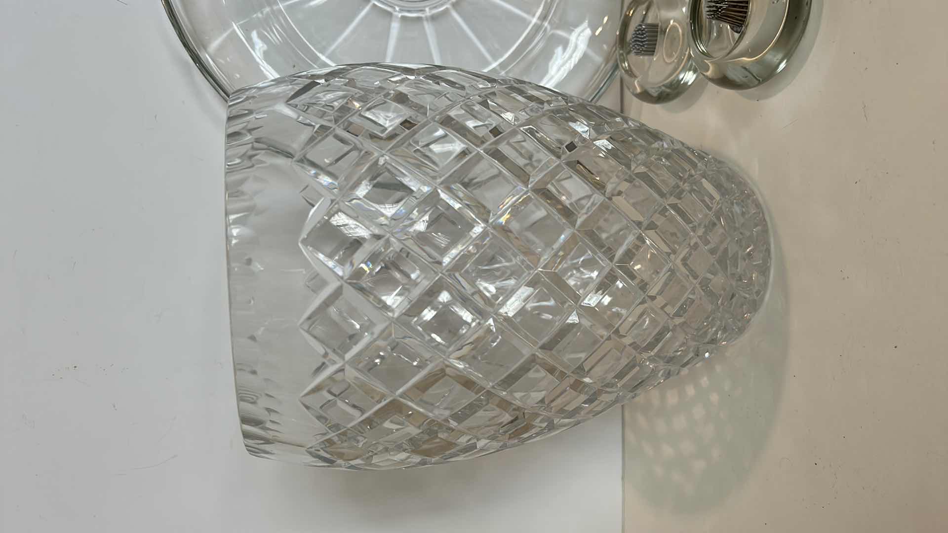 Photo 2 of 5 CUT CRYSTAL AND GLASS ITEMS, VASE H9”