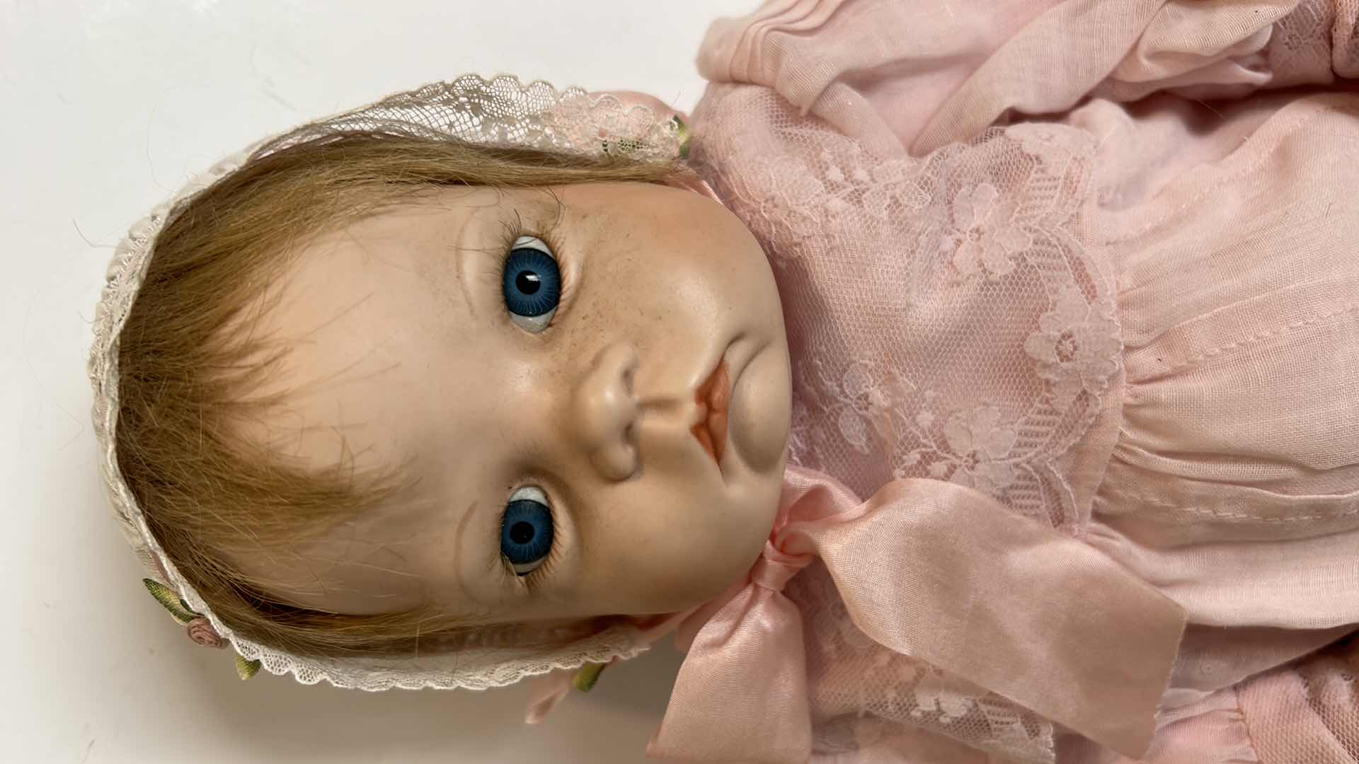 Photo 2 of VINTAGE PORCELAIN REAL LIFE LIKE BABY DOLL - MARY JO 87 H22”