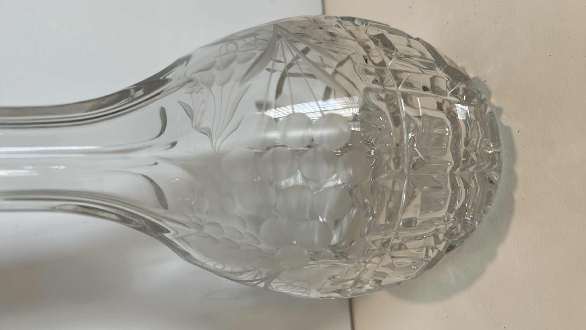 Photo 2 of 13.5” CUT CRYSTAL DECANTER