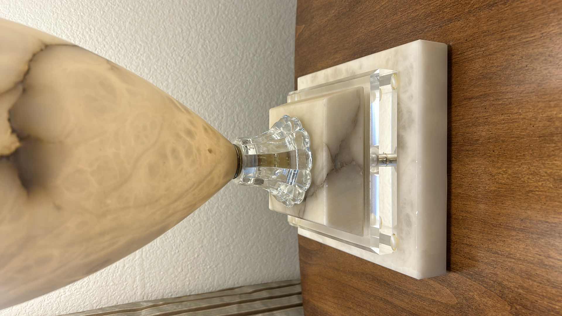 Photo 4 of ONYX AND CUT GLASS TABLE LAMP H32”