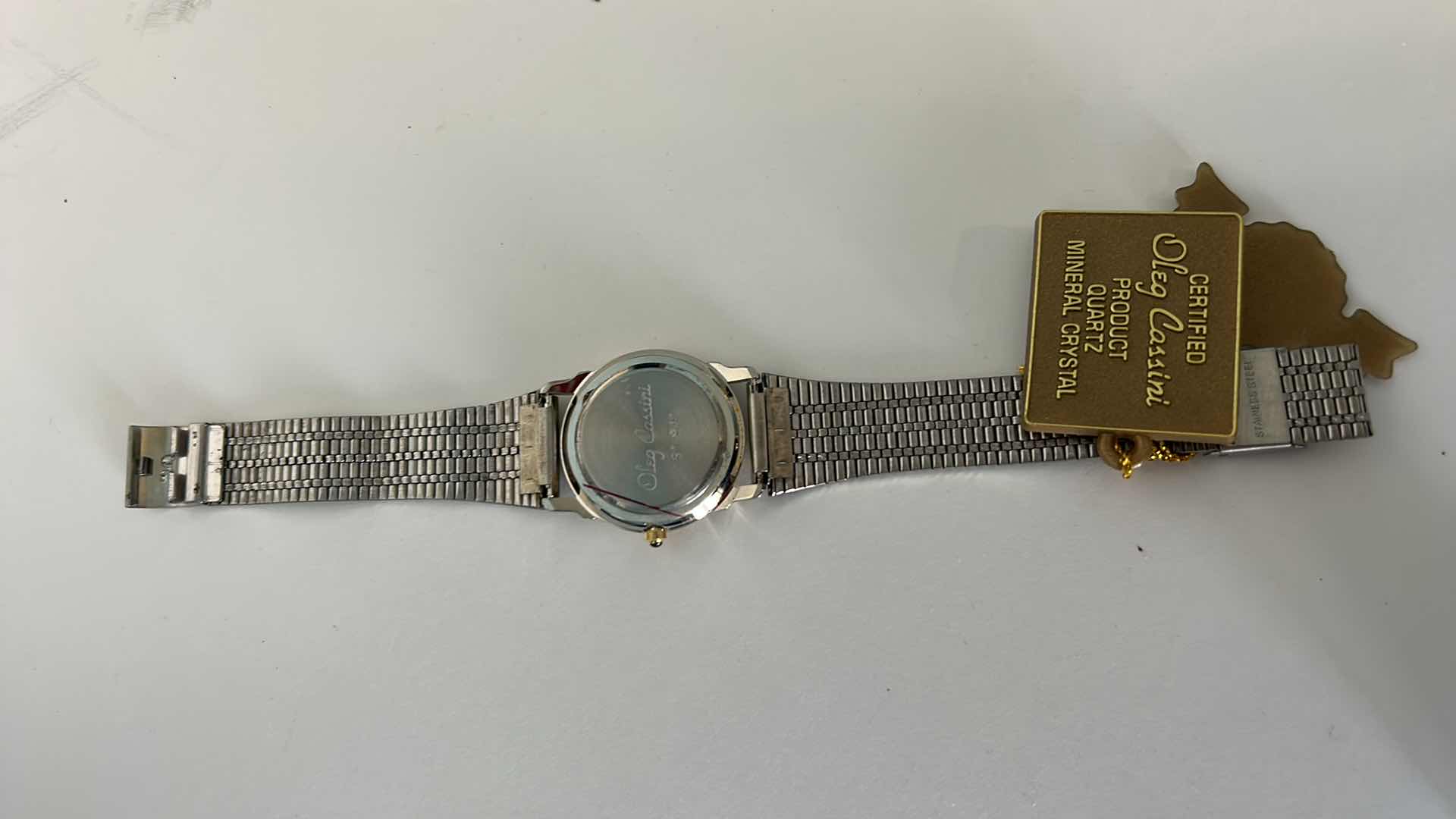 Photo 4 of OLEG CASSINI QUARTZ MINERAL CRYSTAL MENS WATCH