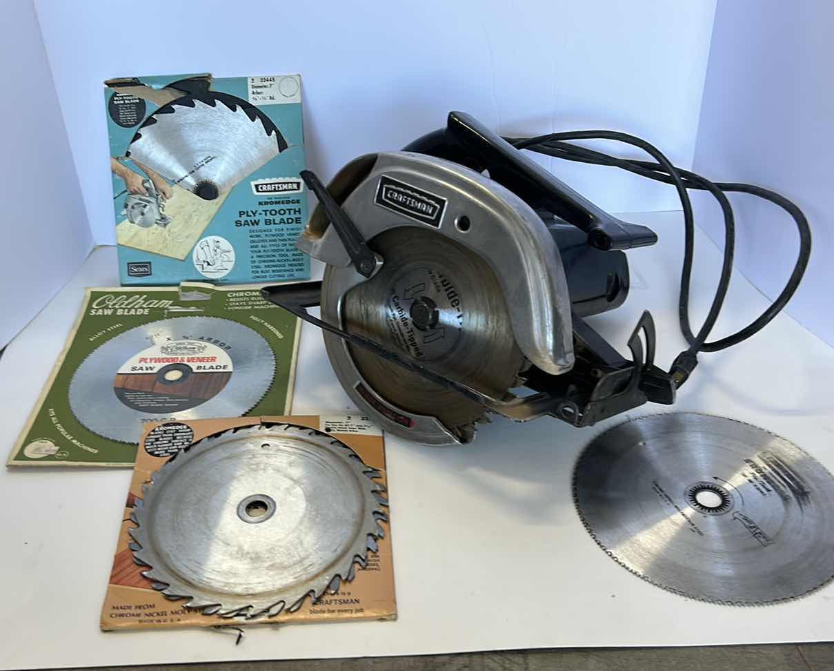 Photo 9 of CRAFTSMAN 7” CIRCULAR SAW AND NEW BLADES