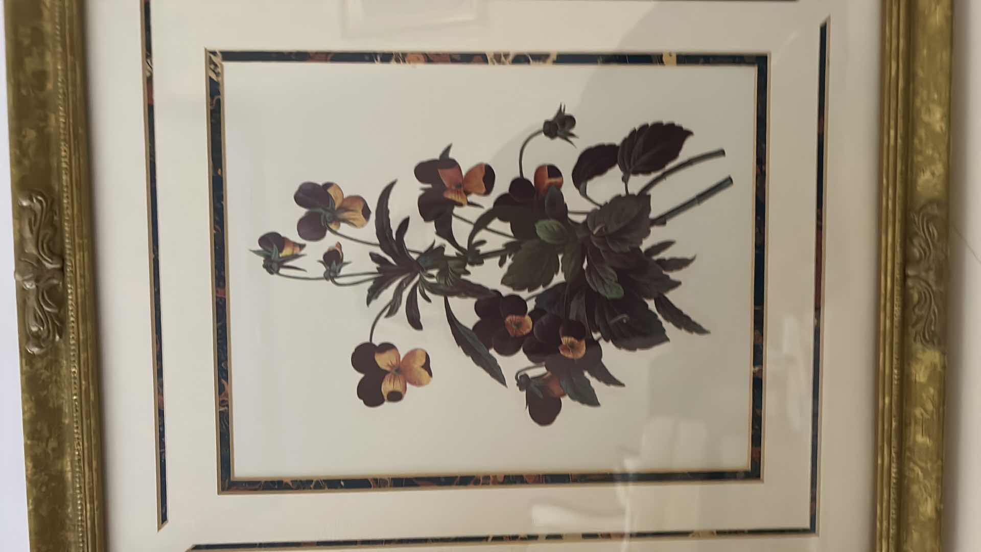 Photo 7 of 2 WALL DECOR- FLORAL ARTWORK GOLD FRAMED 15” x 17”