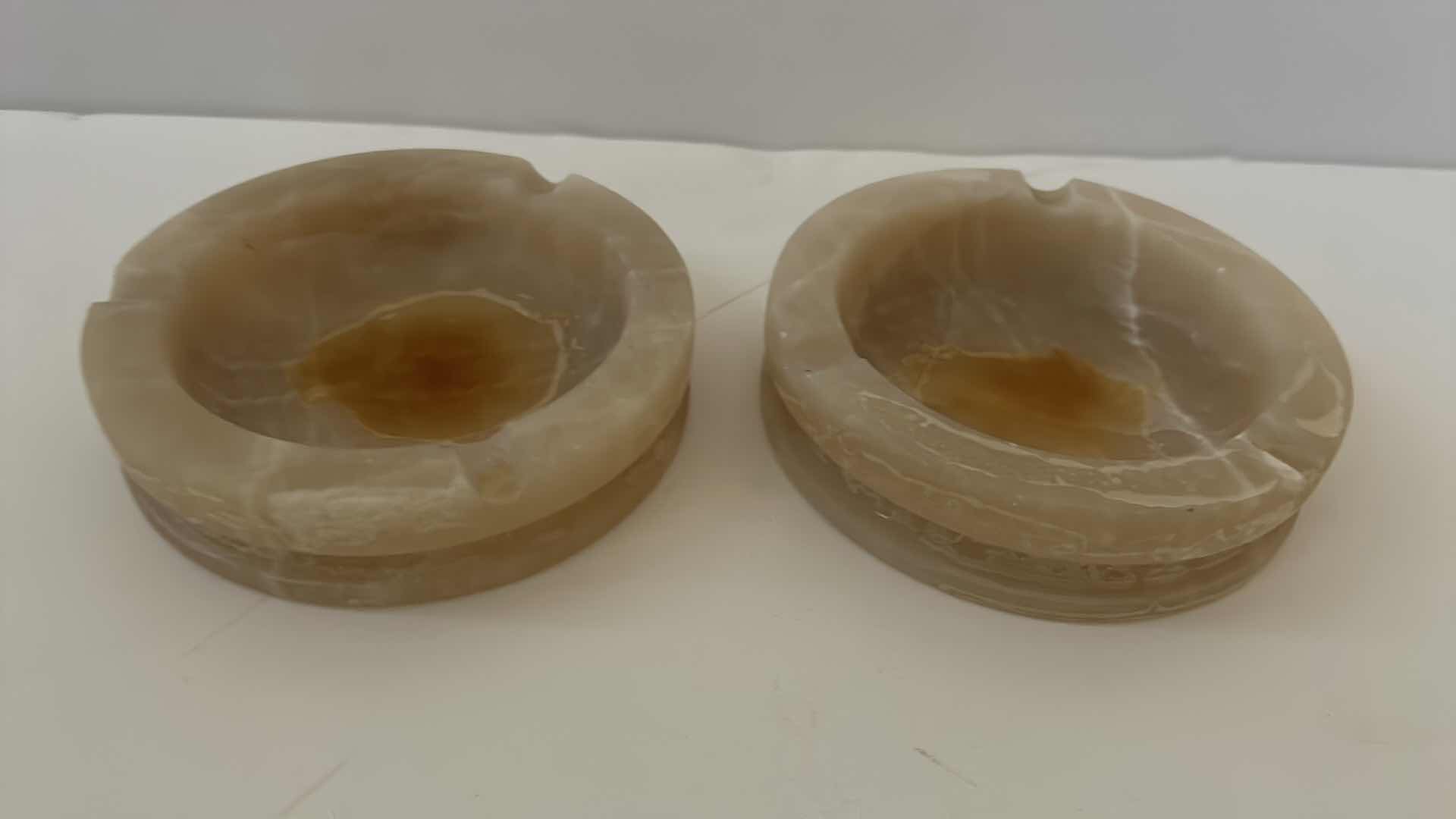 Photo 5 of ALABASTER VASE AND 2 ALABASTER ASHTRAYS