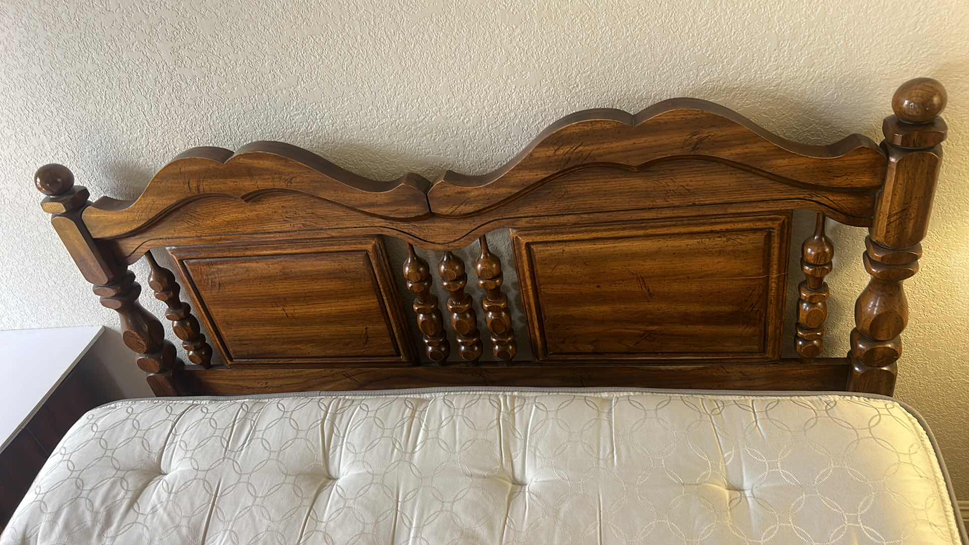 Photo 4 of VINTAGE WOOD HEADBOARD- QUEEN 61 1/2” x 41”