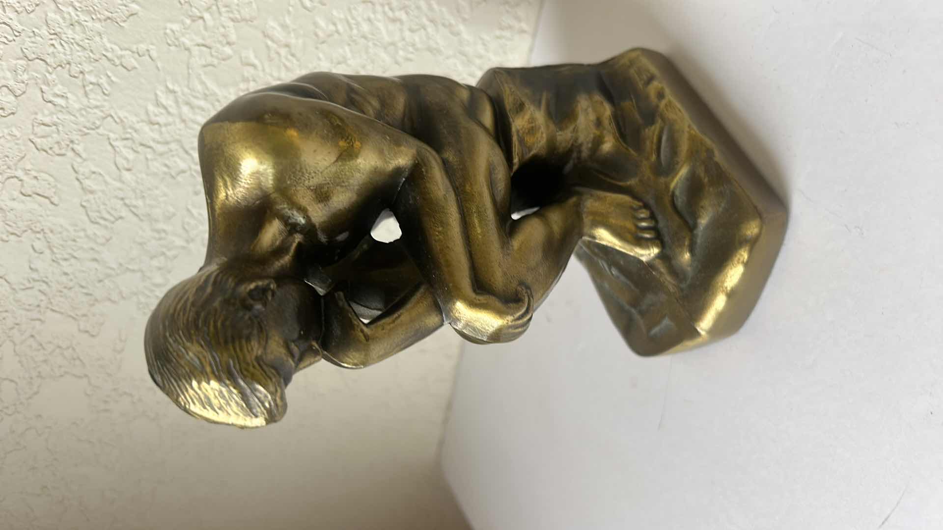 Photo 2 of VINTAGE “THE THINKER METAL BOOKENDS