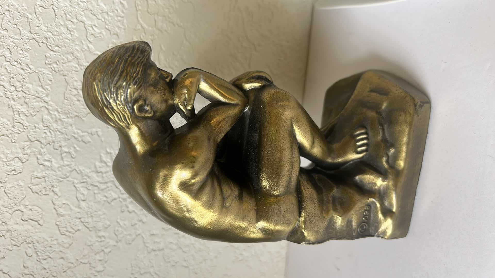 Photo 4 of VINTAGE “THE THINKER METAL BOOKENDS