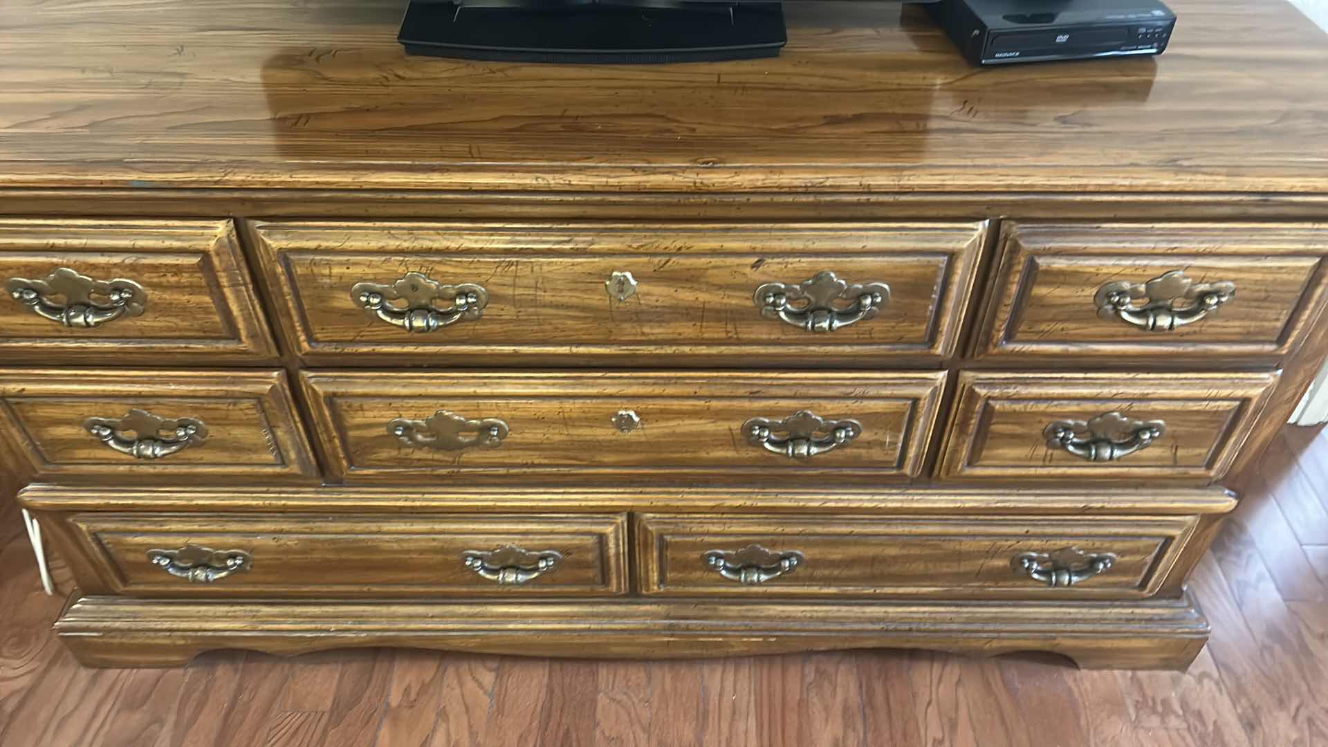 Photo 3 of VINTAGE WOOD DRESSER 64” x 19” x 33”