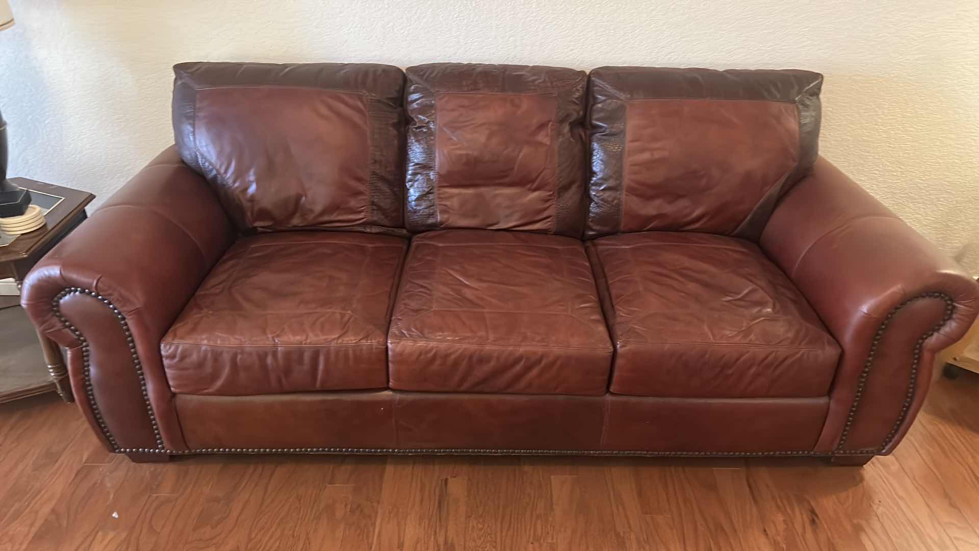 Photo 7 of 92” LEATHER SOFA