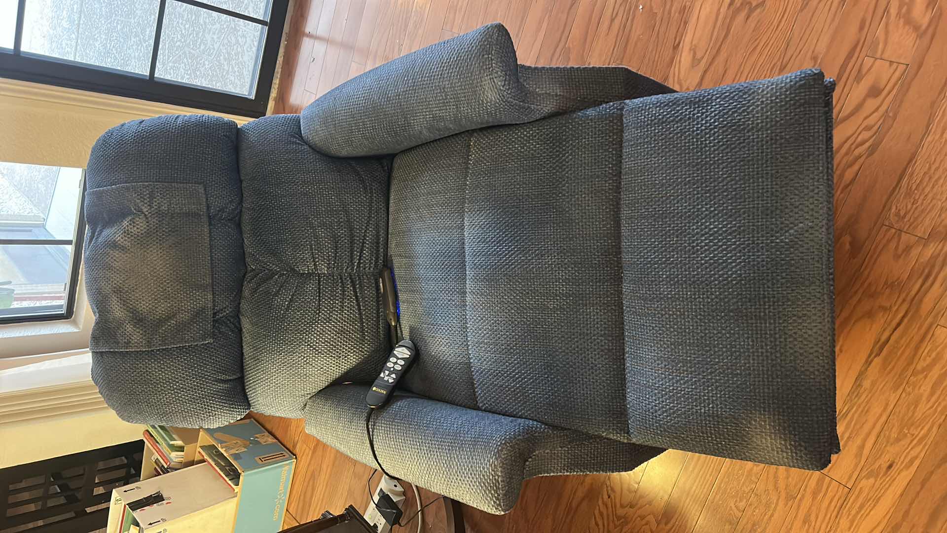 Photo 2 of GOLDEN POWER LIFT AND RECLINING BLUE UPHOLSTERED RECLINER CHAIR