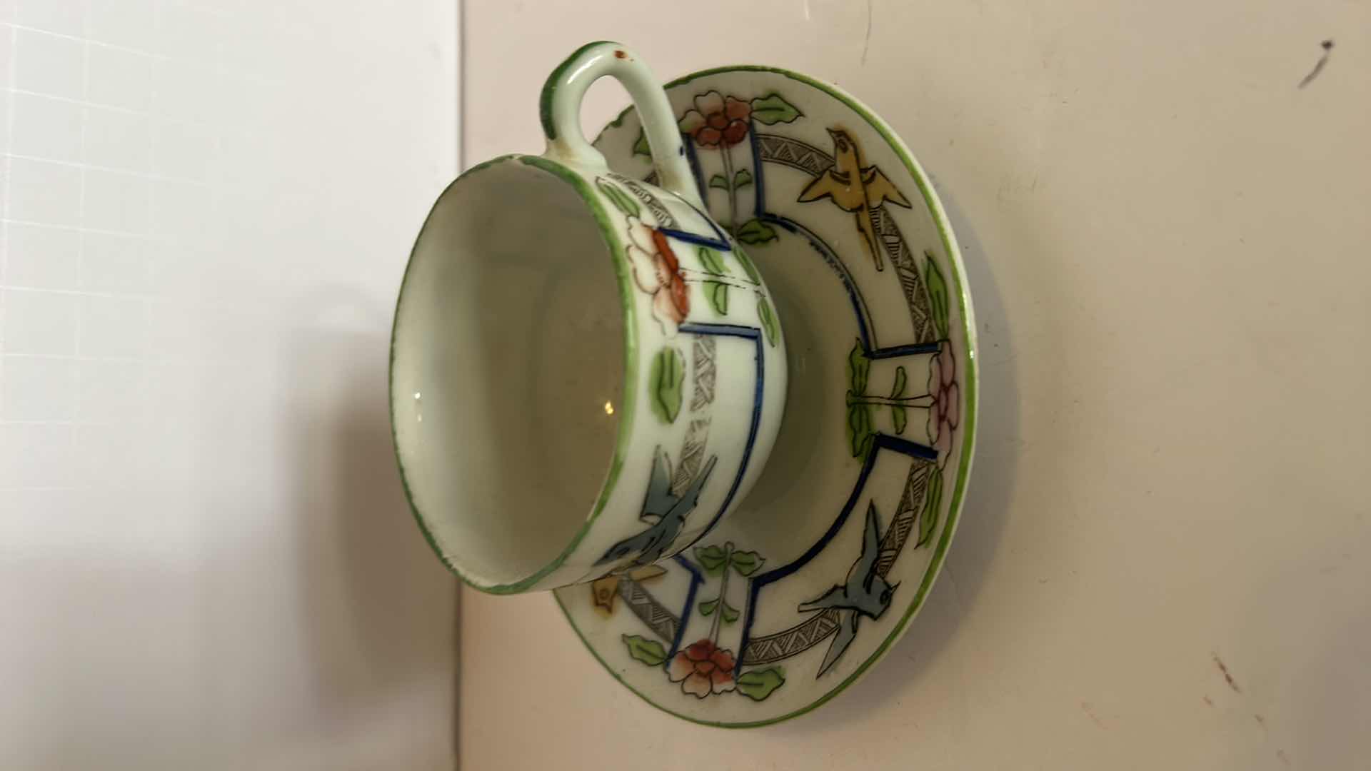 Photo 2 of 3 PORCELAIN TEACUPS AND SAUCERS