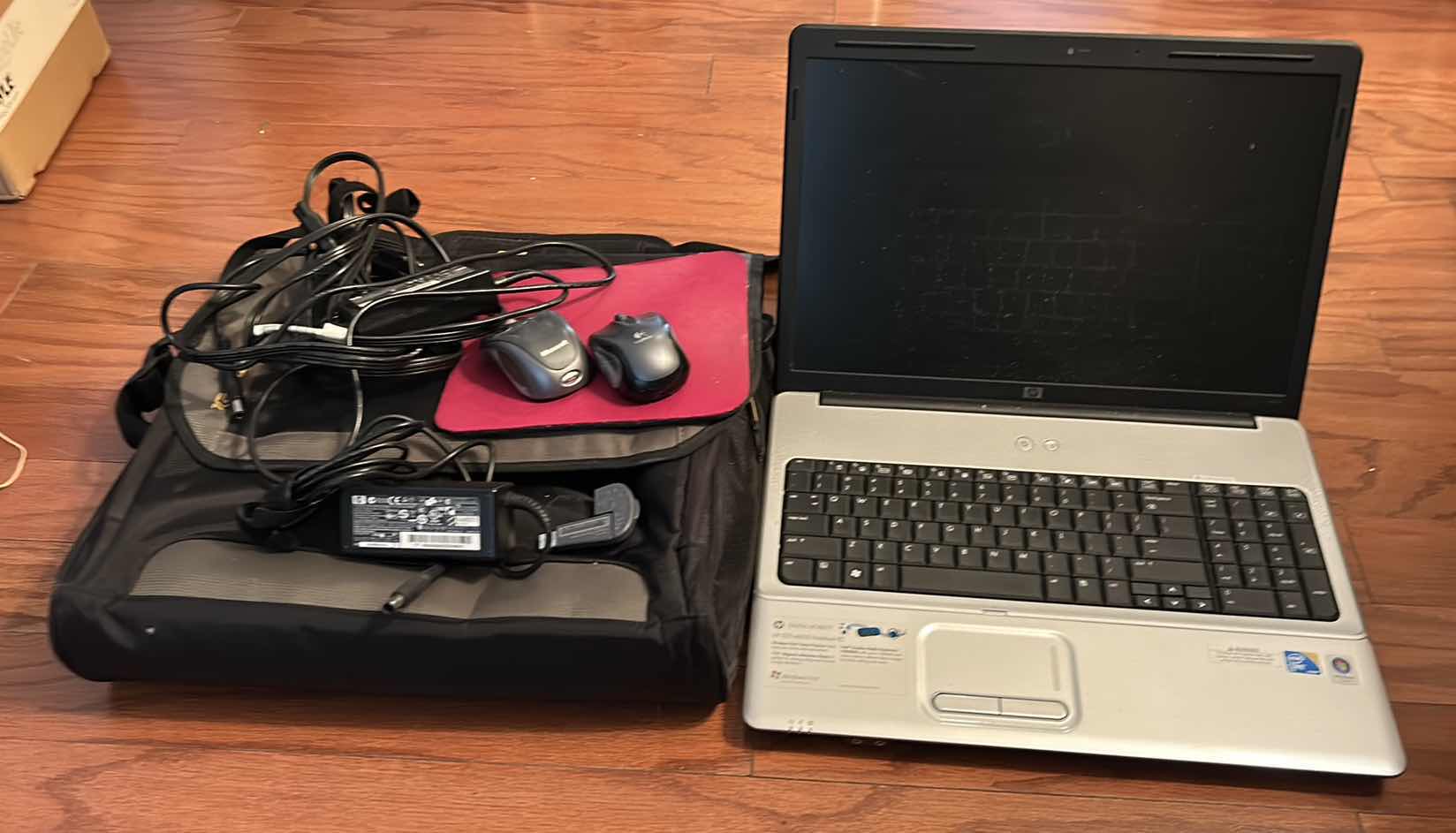 Photo 1 of HP LAPTOP, WITH ACCESSORIES AND CARRYING CASE