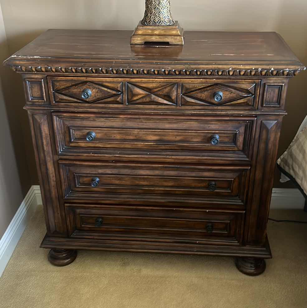 Photo 6 of HOOKER FURNITURE  WOOD NIGHTSTAND 40 1/2“ x 18 1/2“ x 37.5”