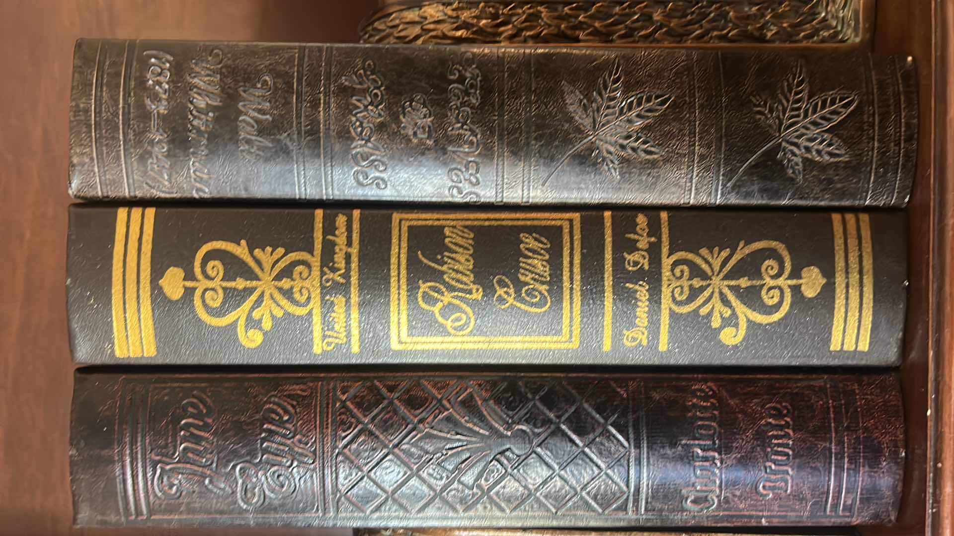 Photo 3 of ORNATE BOOKENDS w 3 FAUX HARDCOVER BOOKS