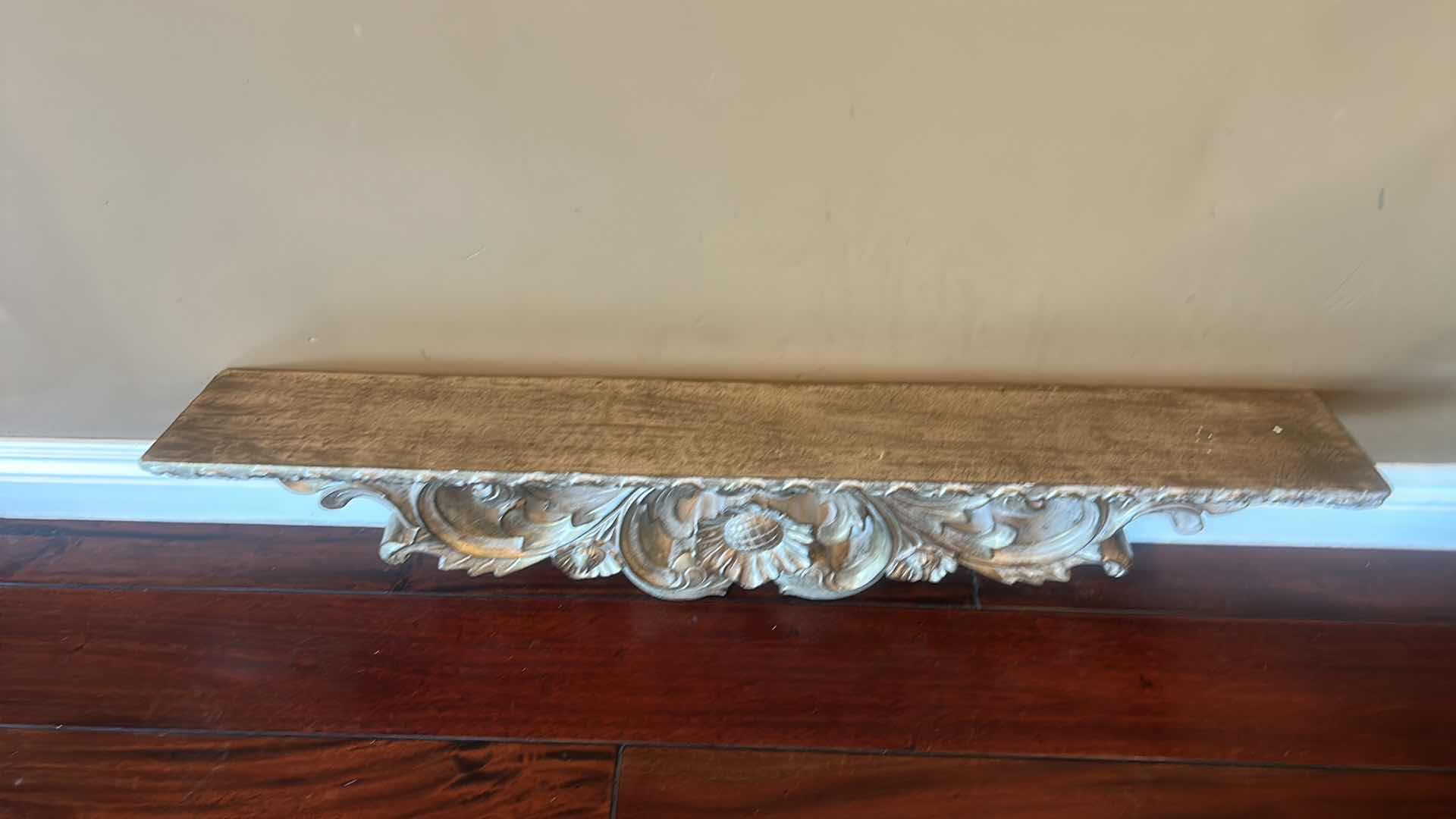 Photo 3 of HEAVY PLASTER WALL SHELF OR SHELF DECOR 3’ x 6” x 9” (WAS DISPLAYED UPSIDE DOWN ON TOP OF KITCHEN CABINETS)
