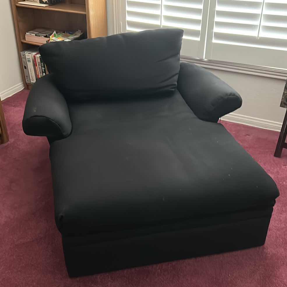 Photo 1 of OVERSIZED BLACK LOUNGE  CHAIR 42” x 5’