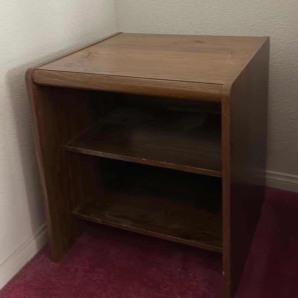 Photo 1 of WOOD CABINET WITH 2 SHELVES 23 1/2” x 23 1/2” x 26”