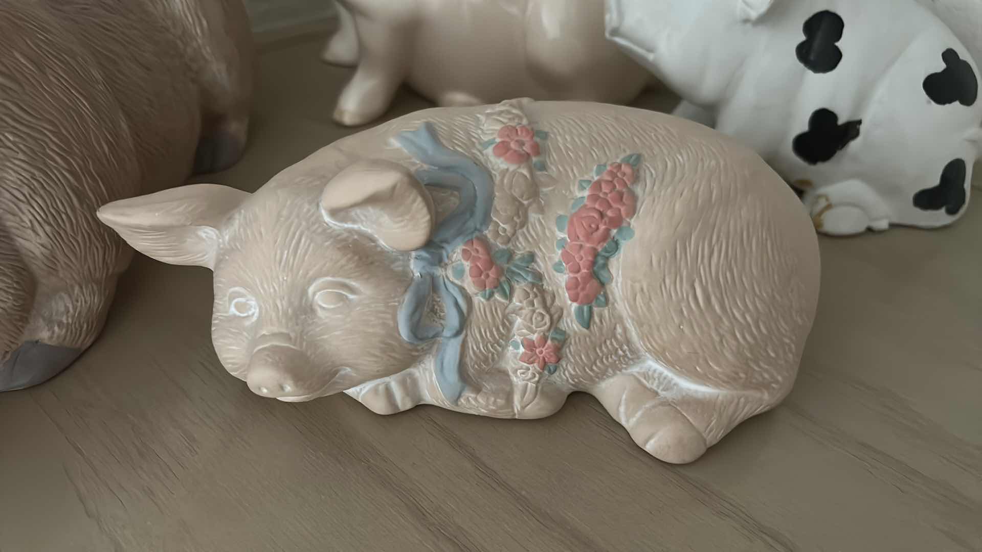 Photo 3 of 4 COLLECTIBLE PIGS, LARGEST 13 1/2” x 5 1/2”