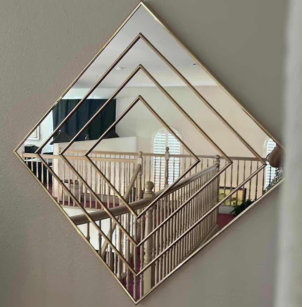 Photo 1 of MIRROR WITH GOLD PIPING 30 1/4 x 30 1/4”