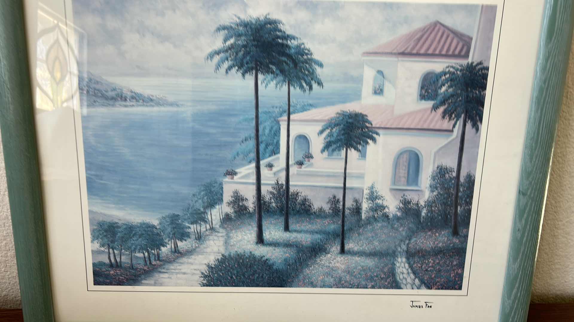 Photo 6 of 2 SEASIDE VILLAGE SIGNED JAMES FAN ARTWORK FRAMED