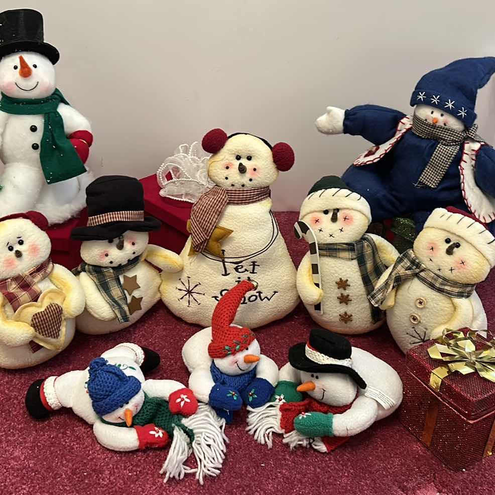 Photo 1 of SNOWMEN CHRISTMAS DECORATIONS AND BOXES
