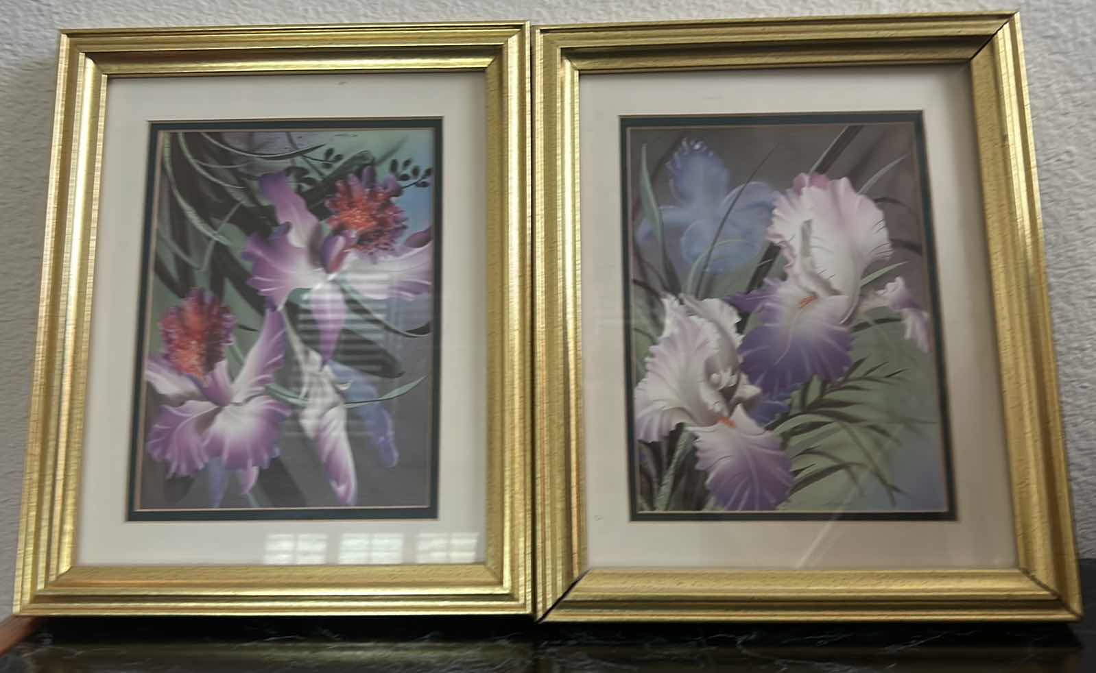 Photo 1 of 2 FRAMED ARTWORK ORCHIDS 9 1/2” x 11 1/2”