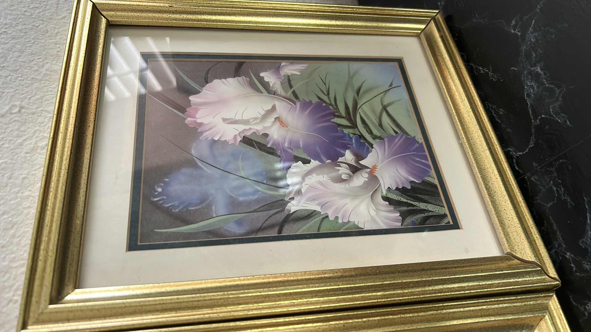 Photo 3 of 2 FRAMED ARTWORK ORCHIDS 9 1/2” x 11 1/2”