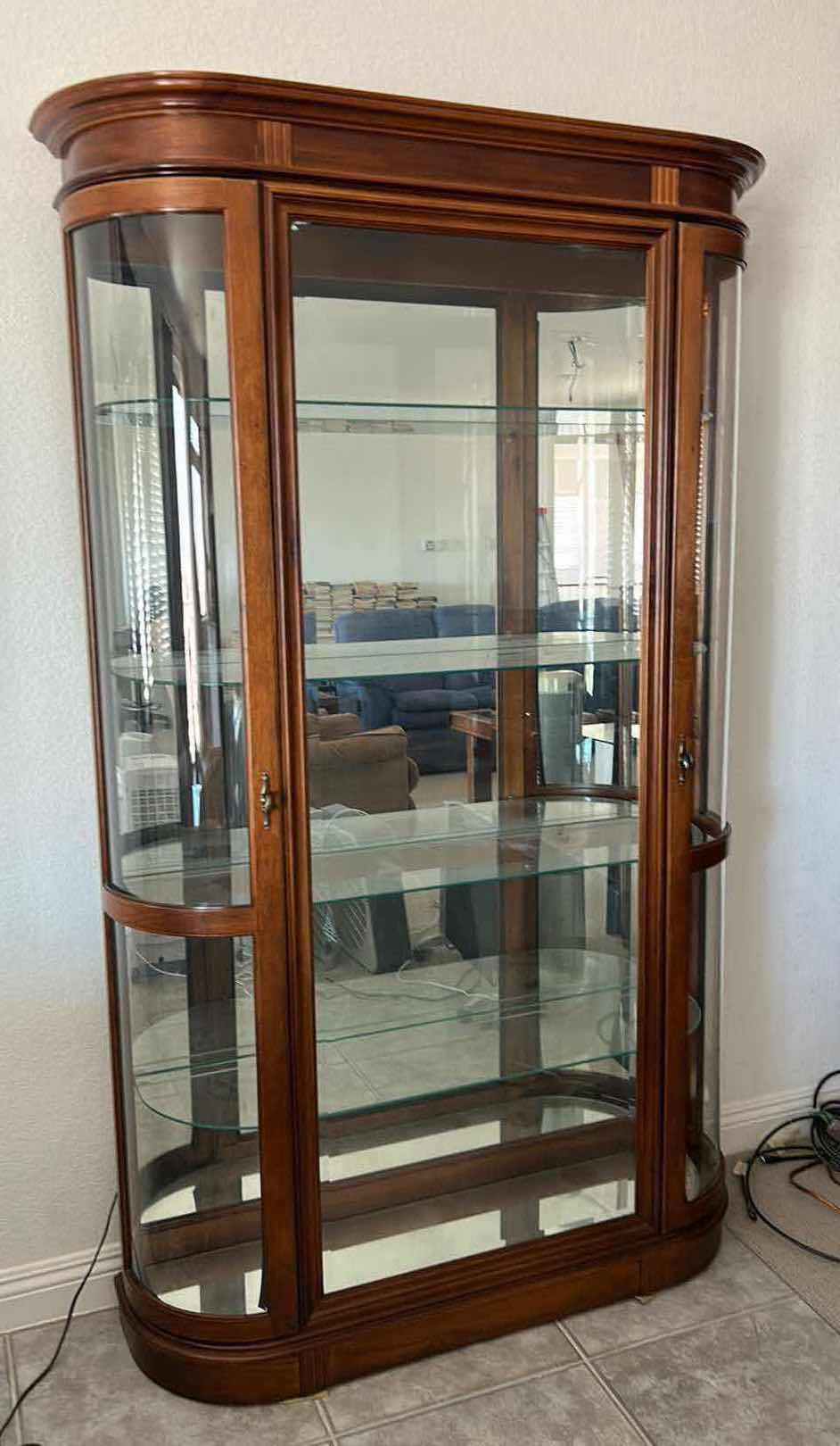 Photo 1 of LIGHTED DISPLAY CABINET WITH 4 GLASS SHELVES 52“ x 13“ x 81“