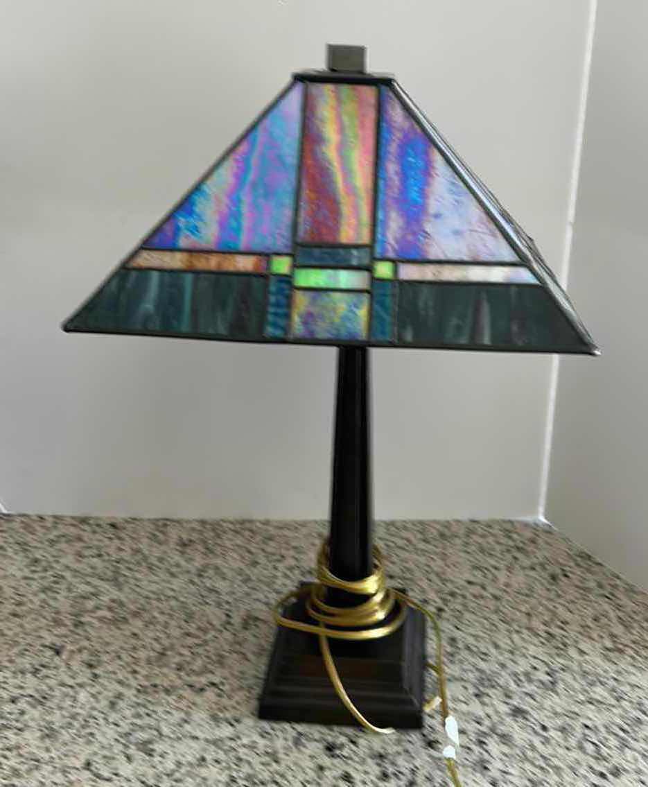 Photo 1 of TABLE LAMP METAL WITH ACYLIC SHADE H22”