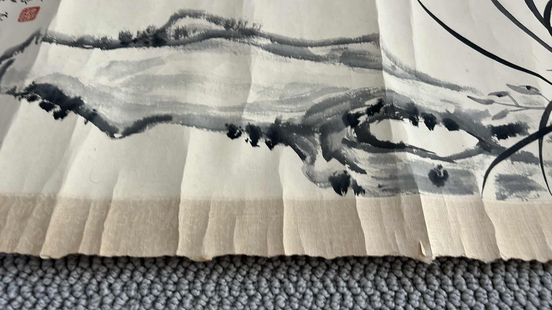 Photo 2 of CHINESE PAPER SCROLL 36“ x 17“