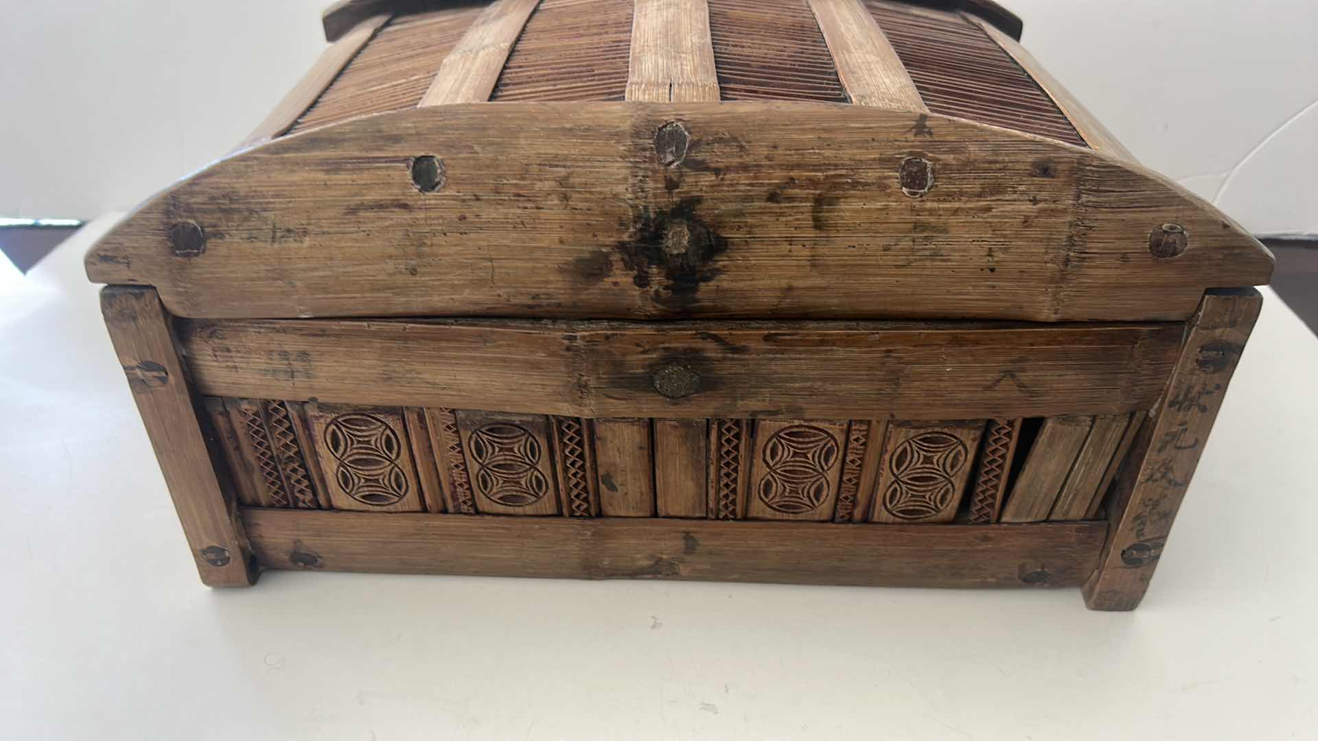 Photo 4 of ANTIQUE CHINESE STORAGE BOX 14” x 12” x 8 1/2”