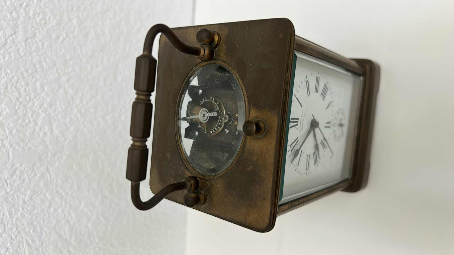 Photo 4 of ANTIQUE BRASS CHIMING CLOCK H5”