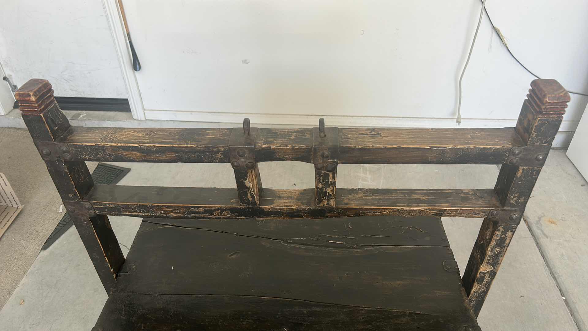 Photo 6 of CHINESE ANTIQUE (POSSIBLY MING DYNASTY) SCHOLARS LUGGAGE WITH METAL HARDWARE  3’ x 20 1/2” x 42”