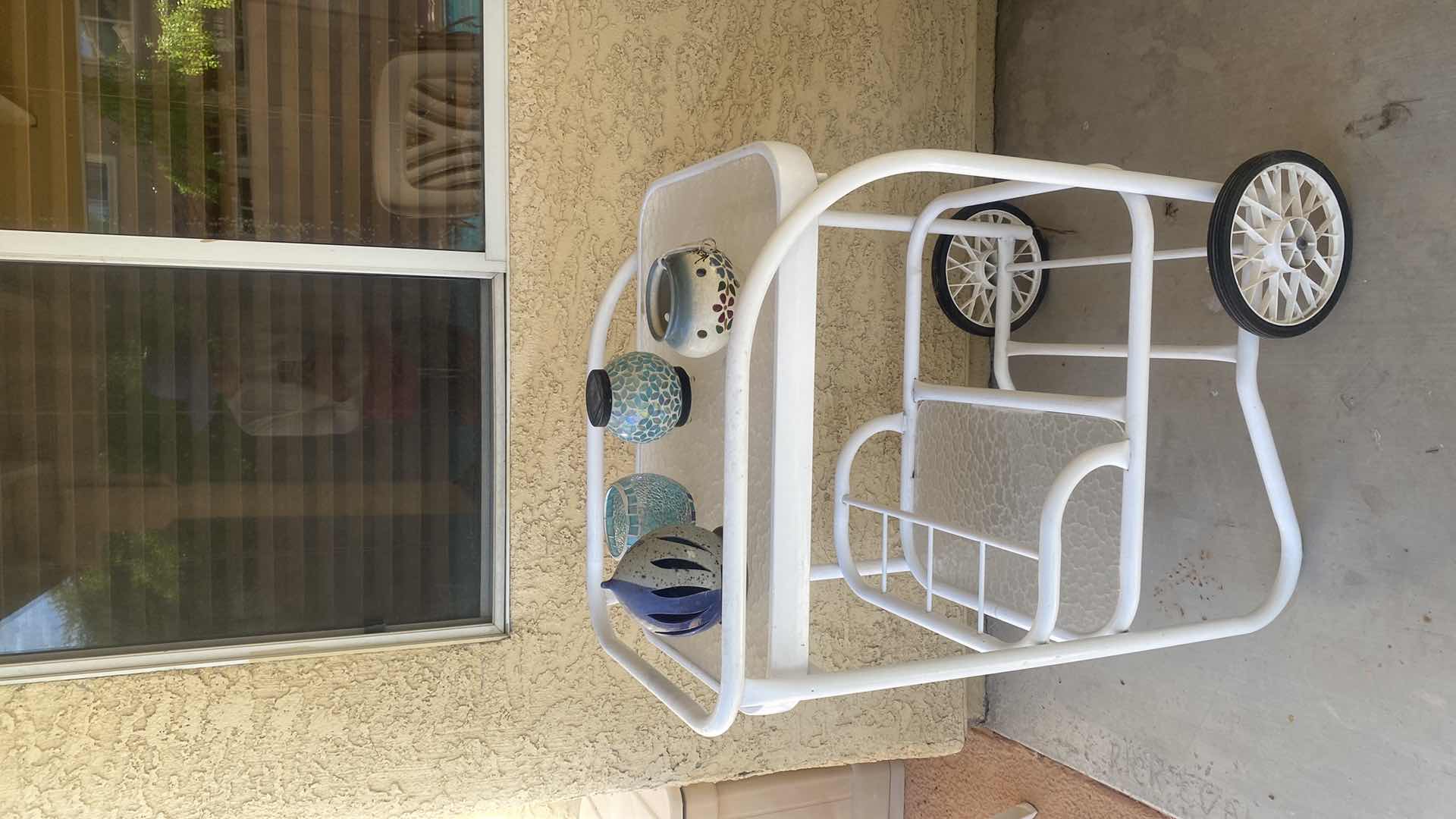 Photo 3 of ROLLING OUTDOOR SERVING CART 27” x 21” x 35”