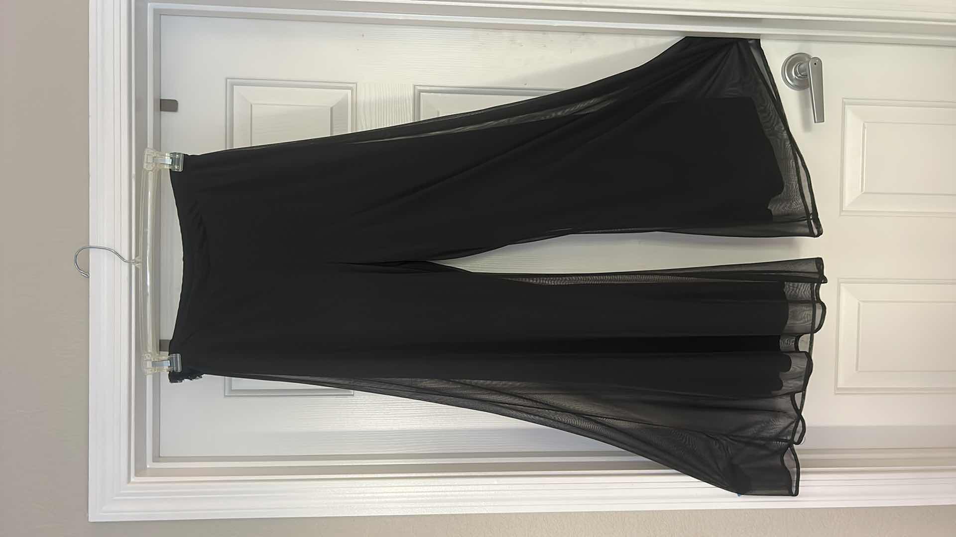 Photo 6 of WOMENS DRESSY 'ONYX NITE' BLACK SHEER LAYERED & LINED PANTS, STRETCHY WAIST SIZE SMALL