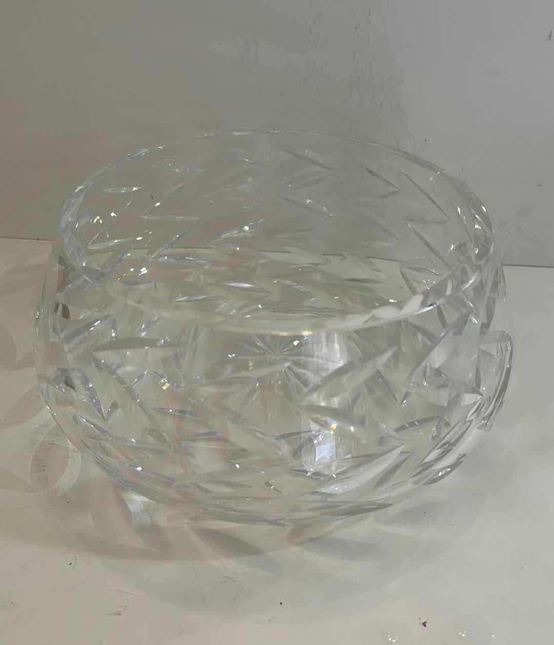 Photo 2 of CUT LEADED CRYSTAL BOWL 9” x 4 1/4”