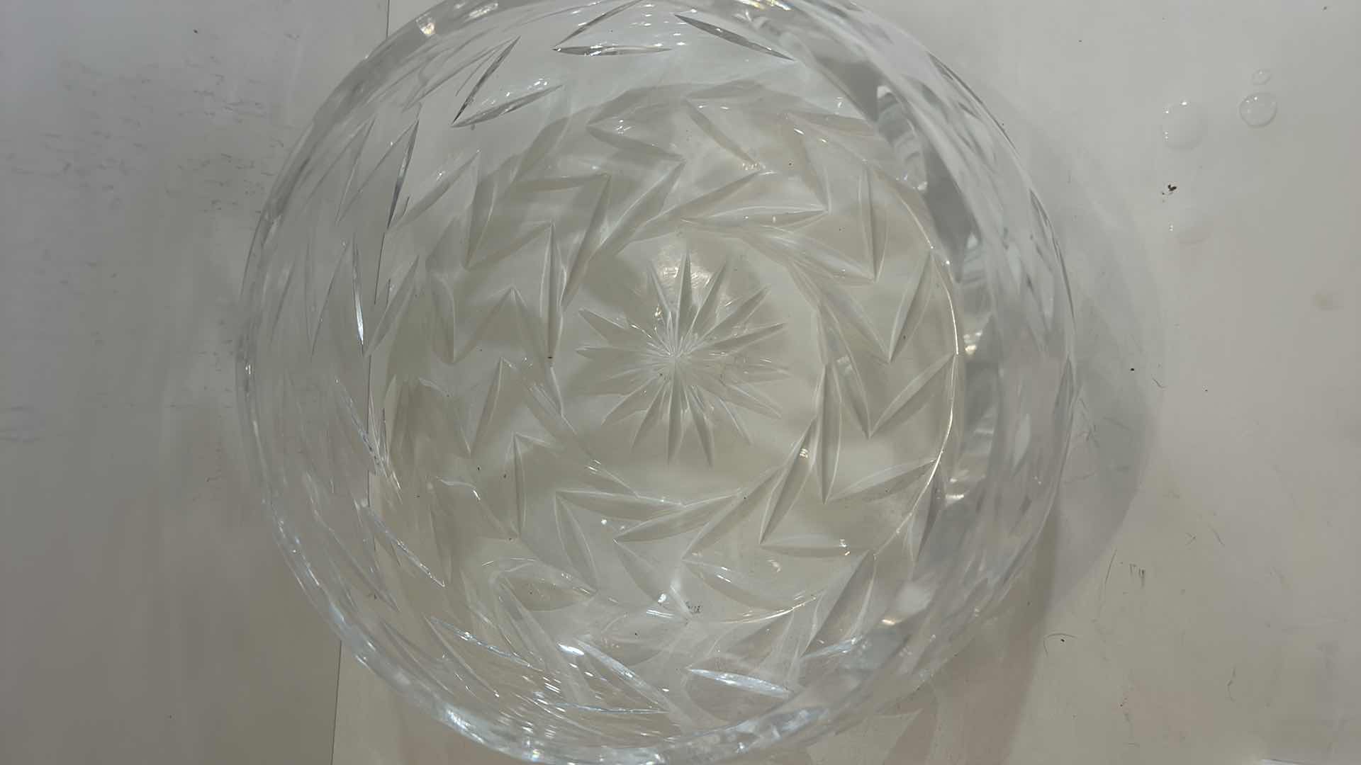 Photo 3 of CUT LEADED CRYSTAL BOWL 9” x 4 1/4”