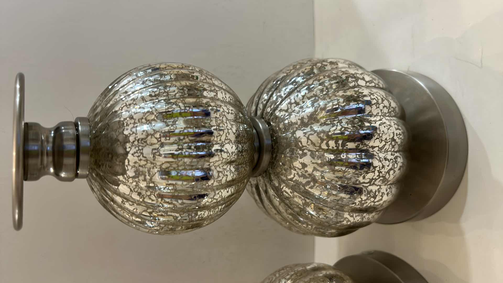 Photo 2 of 2 - 12” SILVER CANDLE HOLDERS MADE FROM LAMP BASES