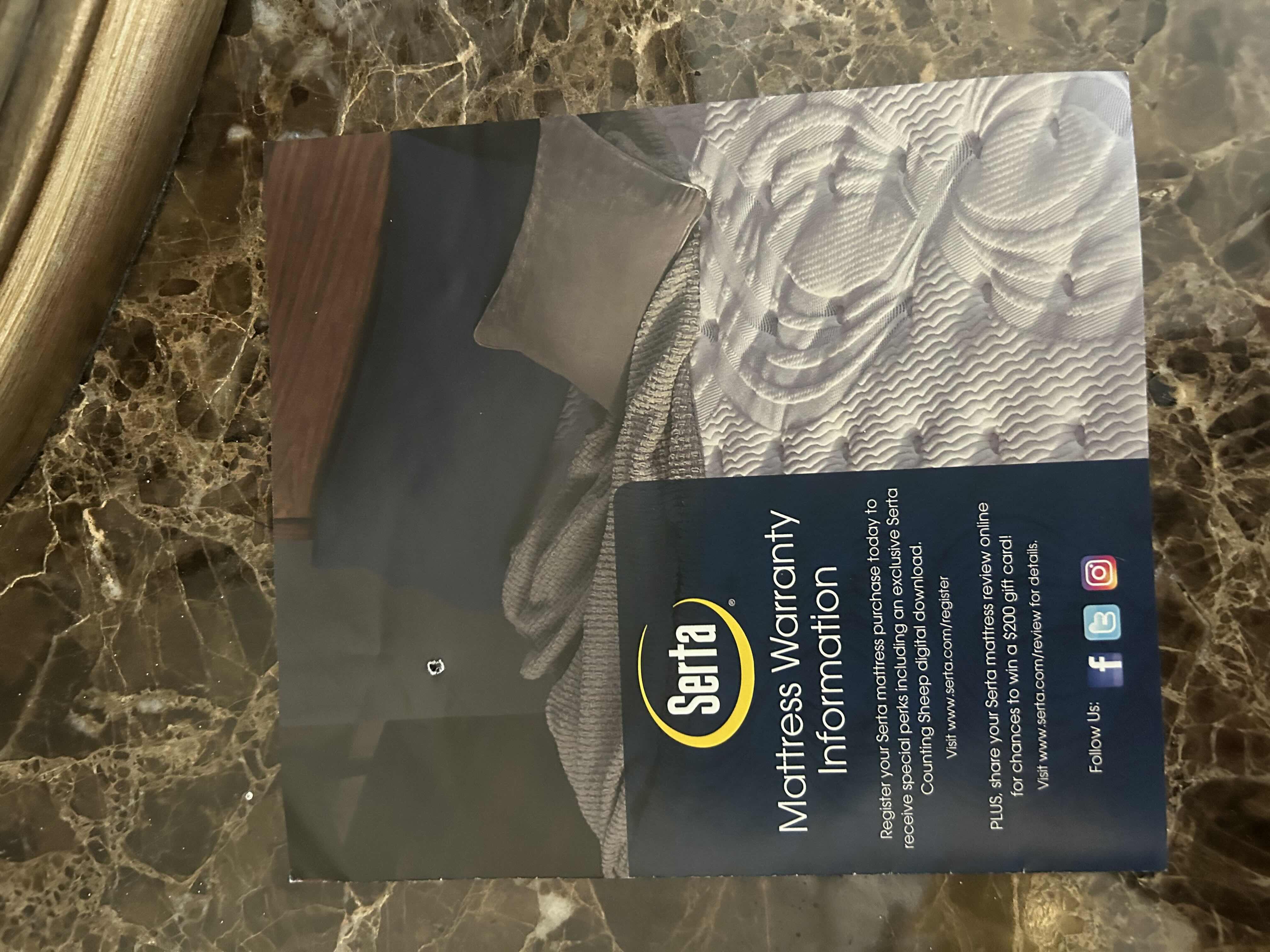 Photo 2 of SERTA PERFECT SLEEPER PILLOW TOP MATTRESS (LIKE NEW) ONLY SLEPT ON A HANDFULL OF TIMES,FULL MATTRESS PROTECTION COVER AND FRAMES