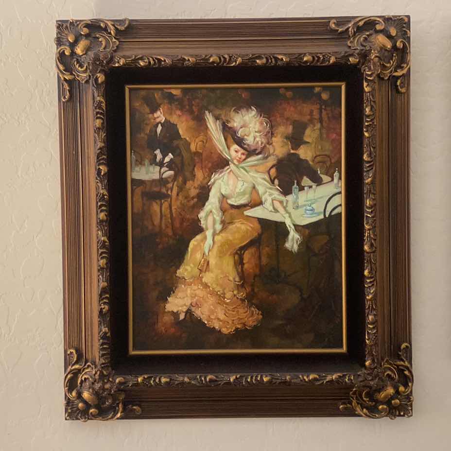 Photo 1 of FRAMED MIGUEL PAMIES LATE 19th CENTURY MIXED MEDIA OIL ON CANVAS YOUNG GIRLS ARTWORK UNFRAMED 13” X 16”, FRAMED 20 1/2” x 23 1/2” ESTIMATED VALUE  FROM JUNE 1983 $550