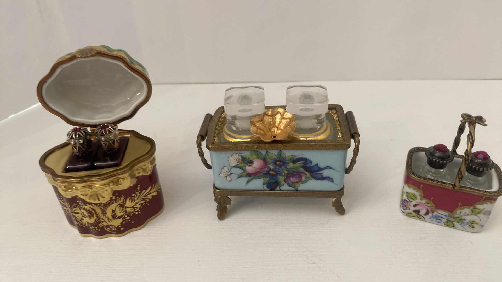 Photo 1 of 3 - LIMOGES PERFUME BOTTLES