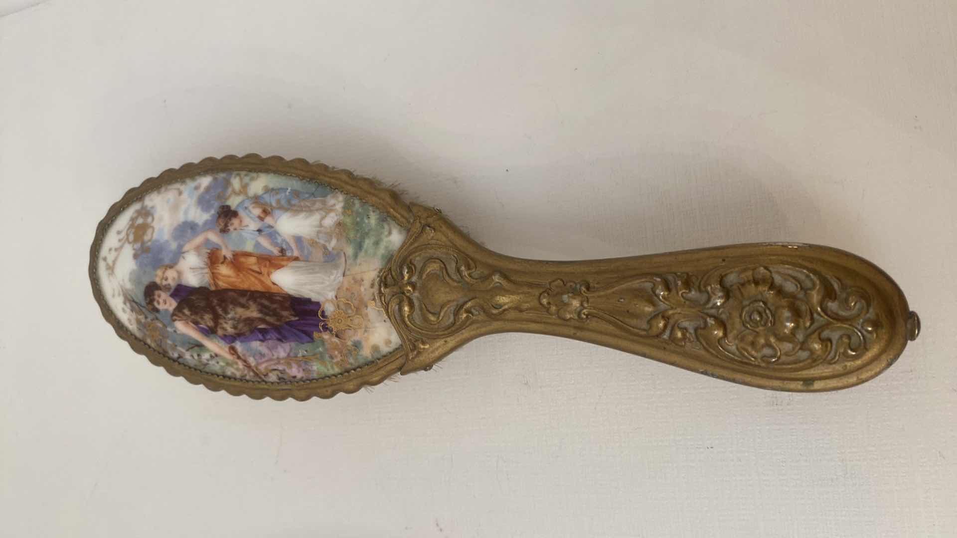 Photo 5 of VINTAGE ART NOVEAU HAND MIRROR & BRUSH